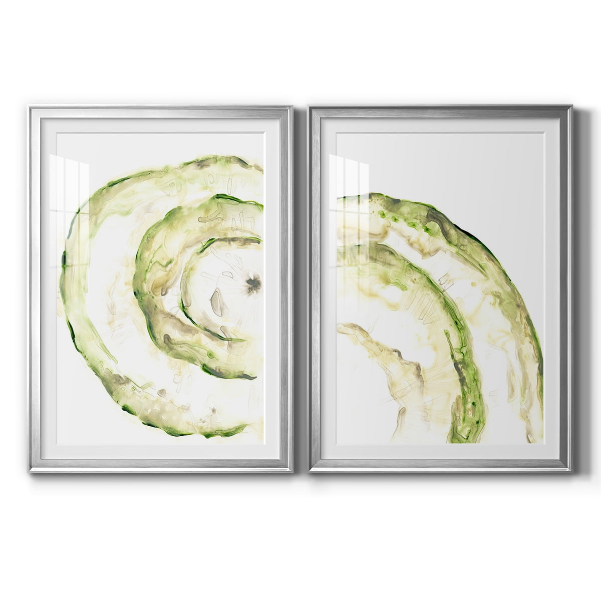 Wexford Home Lichen Halo V Premium Framed Print, 22.5" x 30.5" - Ready to Hang, Silver (Set of 2)