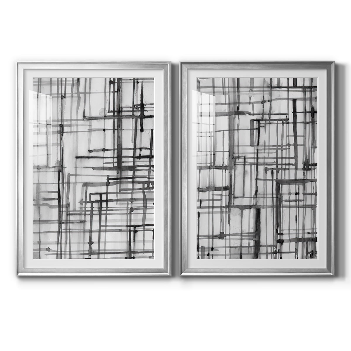 Wexford Home Line Meditation I Premium Framed Print, 18.5" x 24.5" - Ready to Hang, Silver (Set of 2)