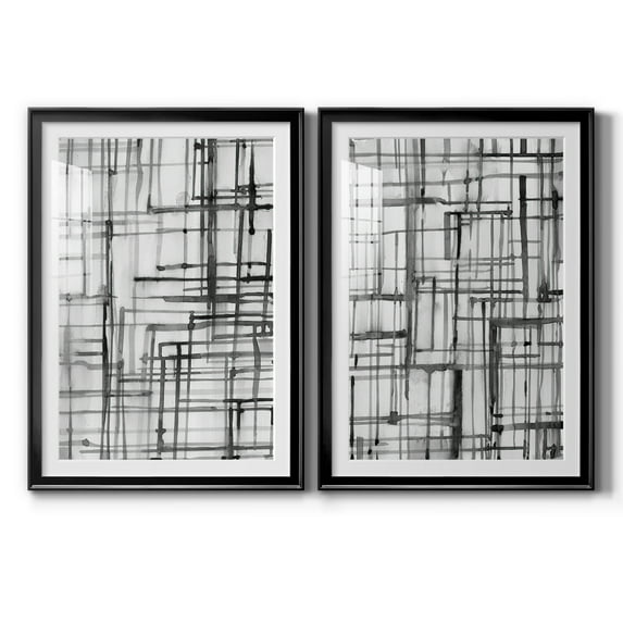 Wexford Home Line Meditation I Premium Framed Print, 30.5" x 42.5" - Ready to Hang, Black (Set of 2)
