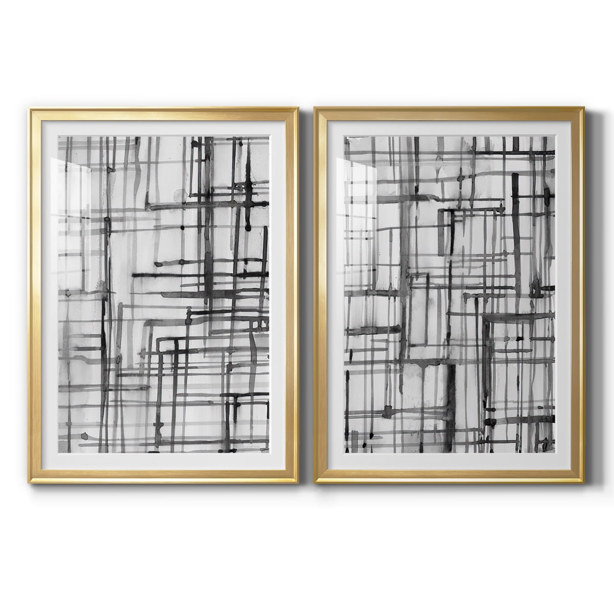 Wexford Home Line Meditation I Premium Framed Print, 30.5" x 42.5" - Ready to Hang, Gold (Set of 2)