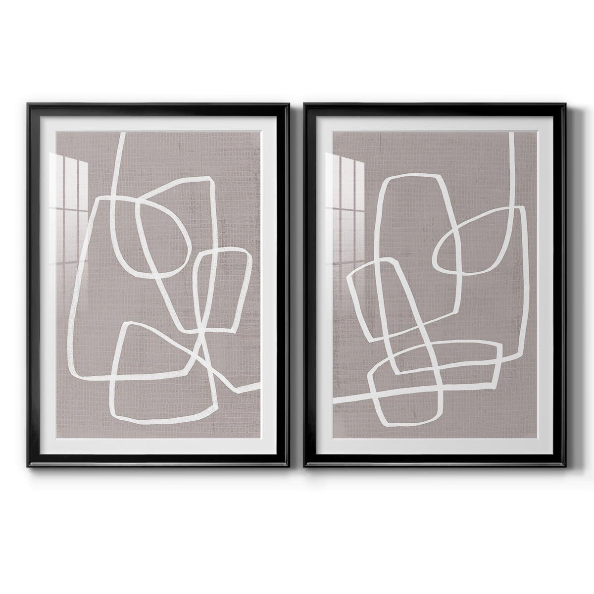 Wexford Home Linen Roundabout I Premium Framed Print, 22.5" x 30.5" - Ready to Hang, Black (Set of 2)