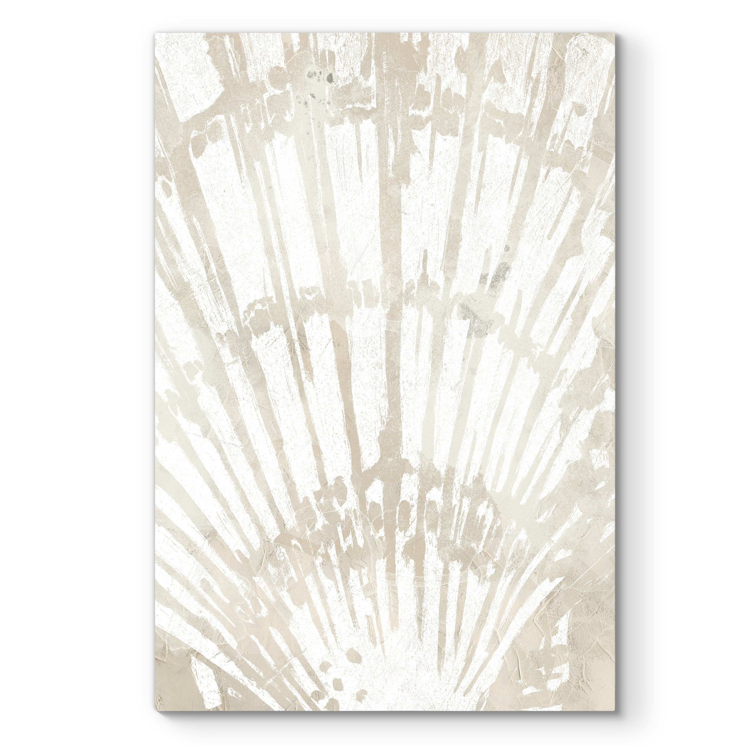 Beige and White Tropical Silhouette Canvas Art 8x12