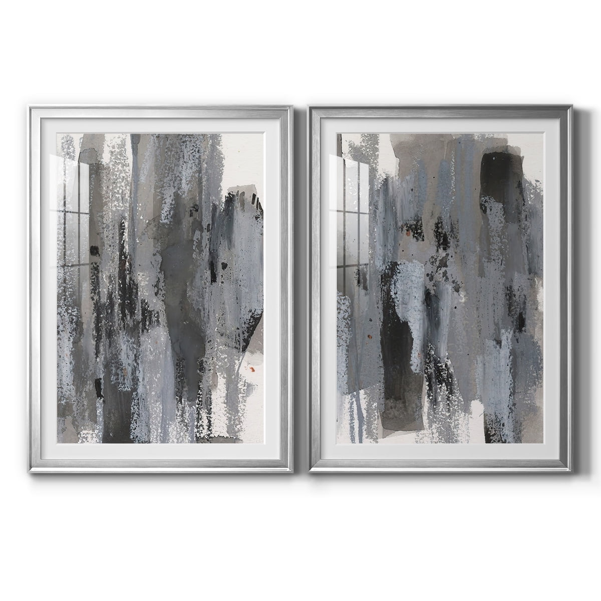 Wexford Home Loft Pastel III Premium Framed Print, 18.5" x 24.5" - Ready to Hang, Silver (Set of 2)
