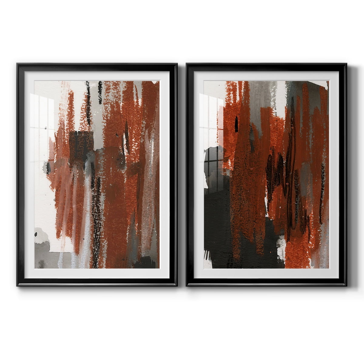 Wexford Home Loft Pastel V Premium Framed Print, 18.5" x 24.5" - Ready to Hang, Black (Set of 2)