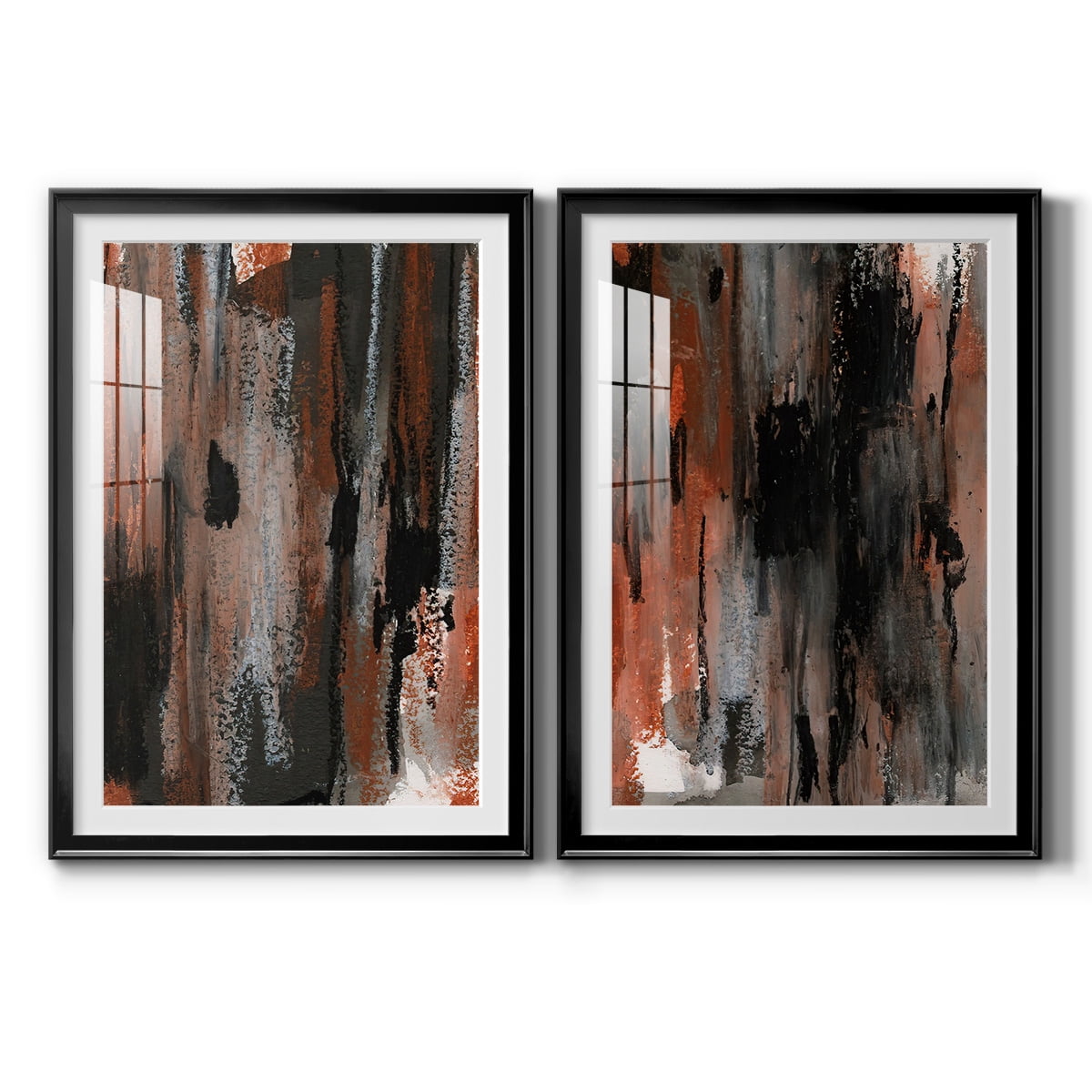 Wexford Home Loft Pastel VII Premium Framed Print, 30.5" x 42.5" - Ready to Hang, Black (Set of 2)