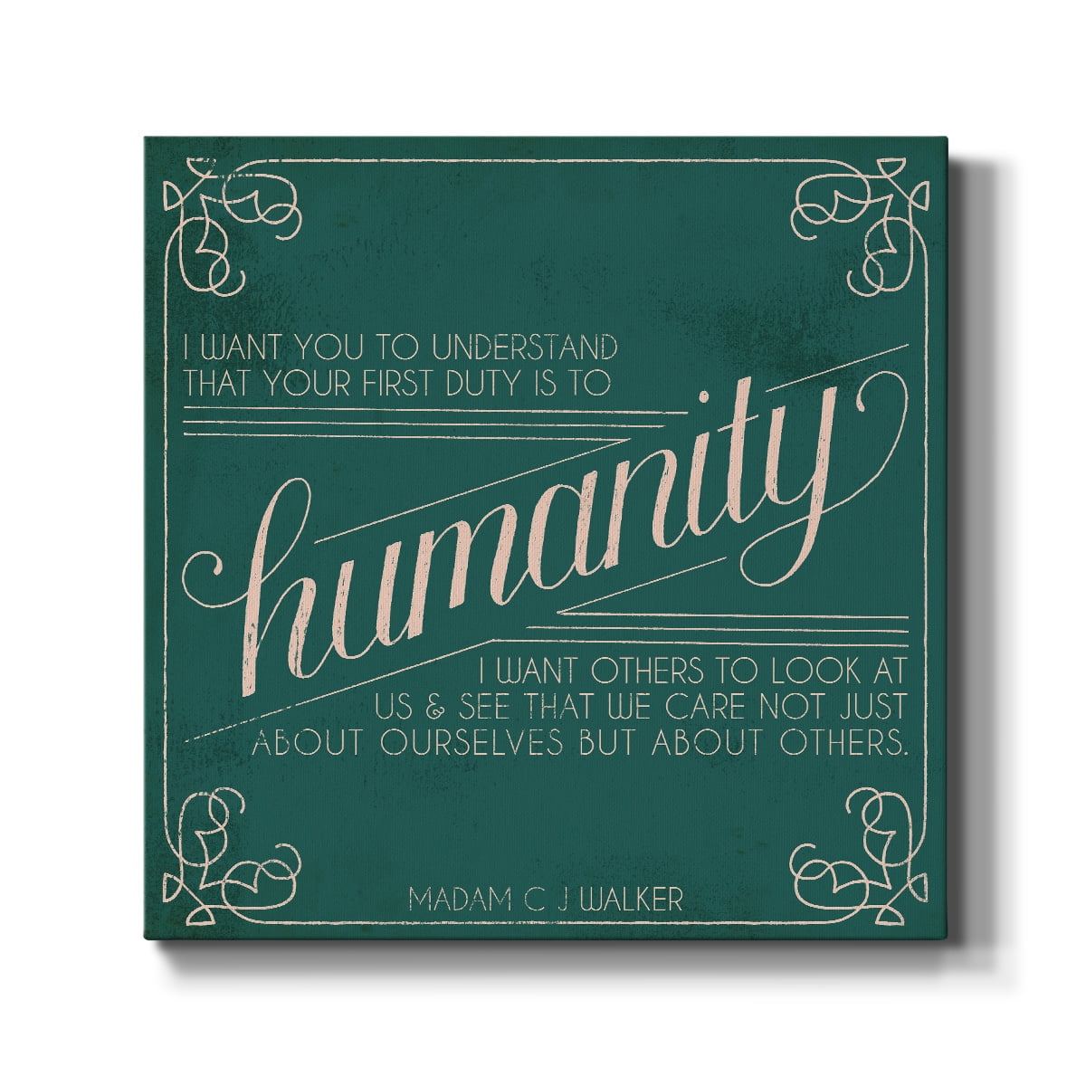 Wexford Home Madam Walker Quote I-Premium Gallery Wrapped Canvas, 32" x 32" - Ready to Hang