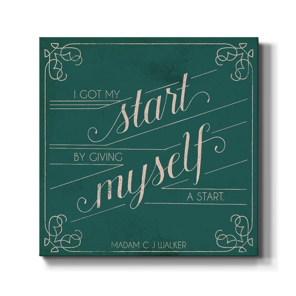 Wexford Home Madam Walker Quote II-Premium Gallery Wrapped Canvas, 10" x 10" - Ready to Hang