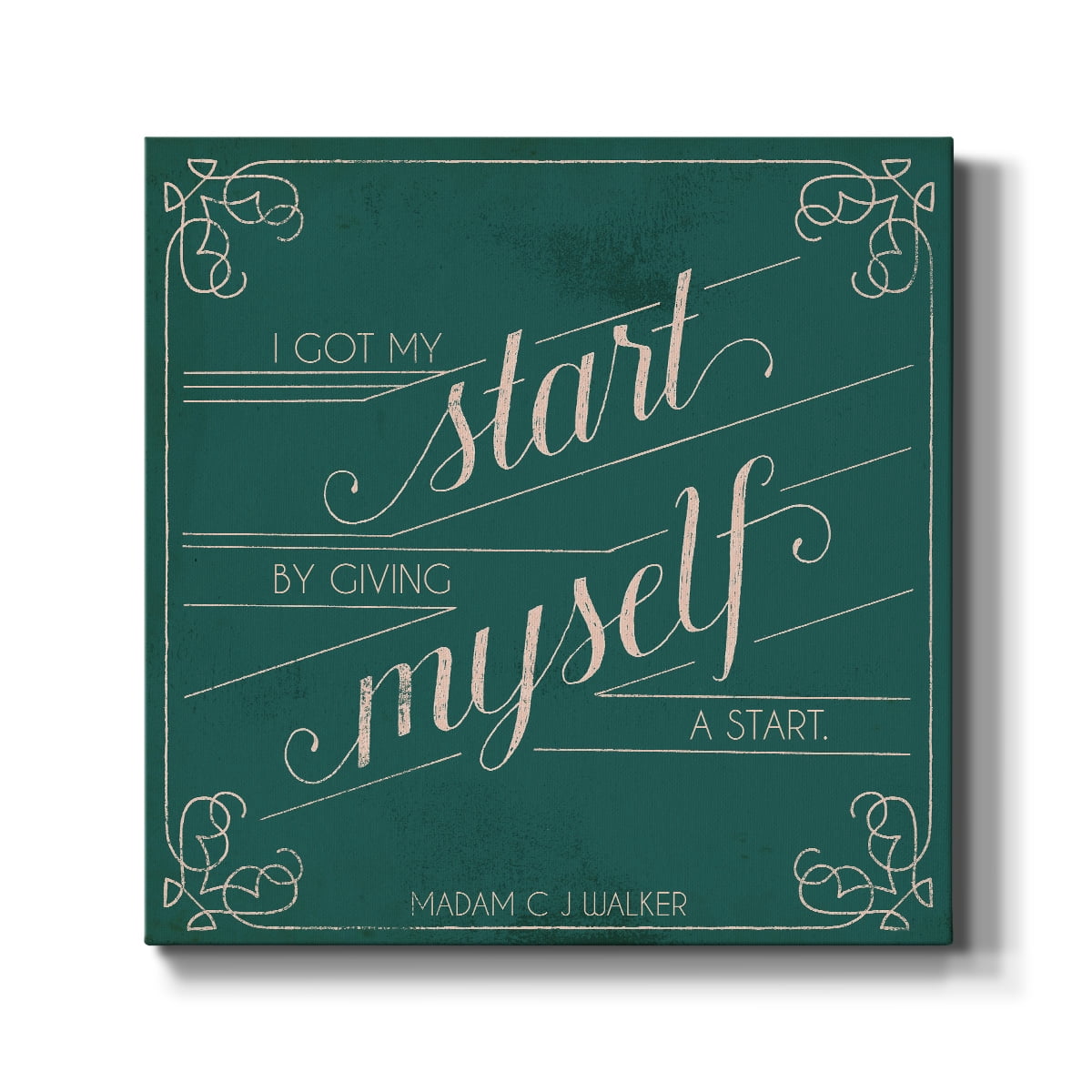 Wexford Home Madam Walker Quote II-Premium Gallery Wrapped Canvas, 32" x 32" - Ready to Hang