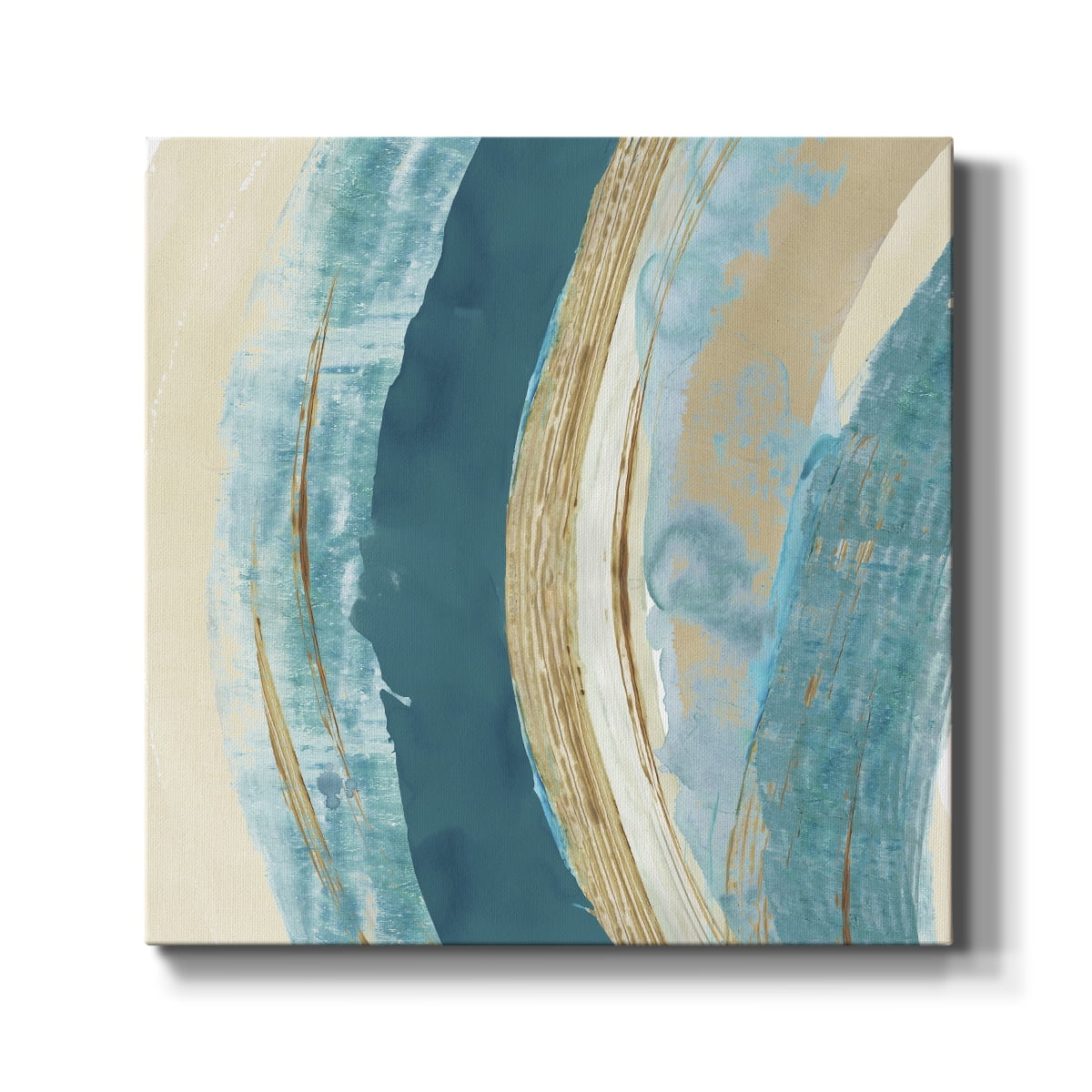 Wexford Home Making Blue Waves II-Premium Gallery Wrapped Canvas, 16" x 16" - Ready to Hang