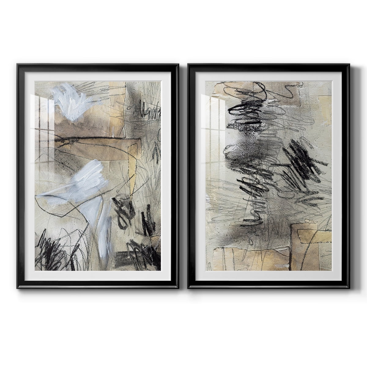 Wexford Home Masked Notes I Premium Framed Print, 18.5" x 24.5" - Ready to Hang, Black (Set of 2)