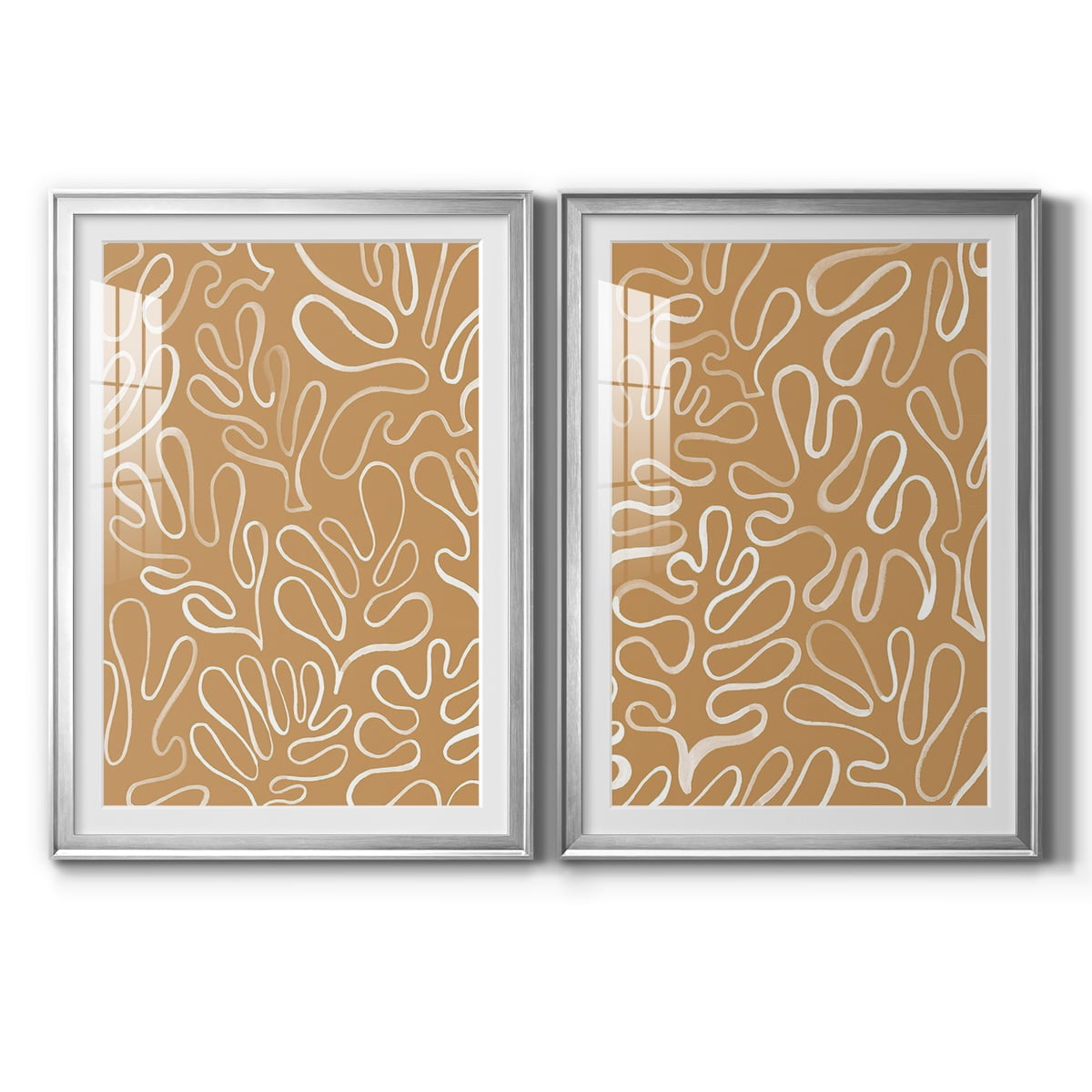 Wexford Home Matisse Pieces I Premium Framed Print, 22.5" x 30.5" - Ready to Hang, Silver (Set of 2)