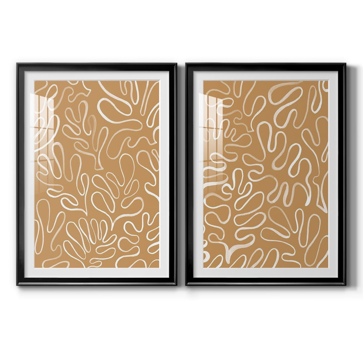 Wexford Home Matisse Pieces I Premium Framed Print, 30.5" x 42.5" - Ready to Hang, Black (Set of 2)