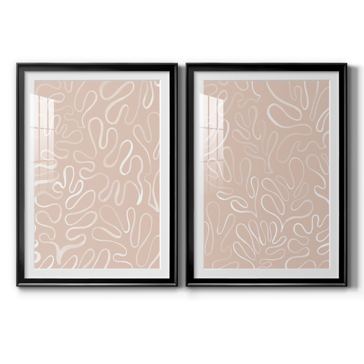 Wexford Home Matisse Pieces III Premium Framed Print, 18.5" x 24.5" - Ready to Hang, Black (Set of 2)