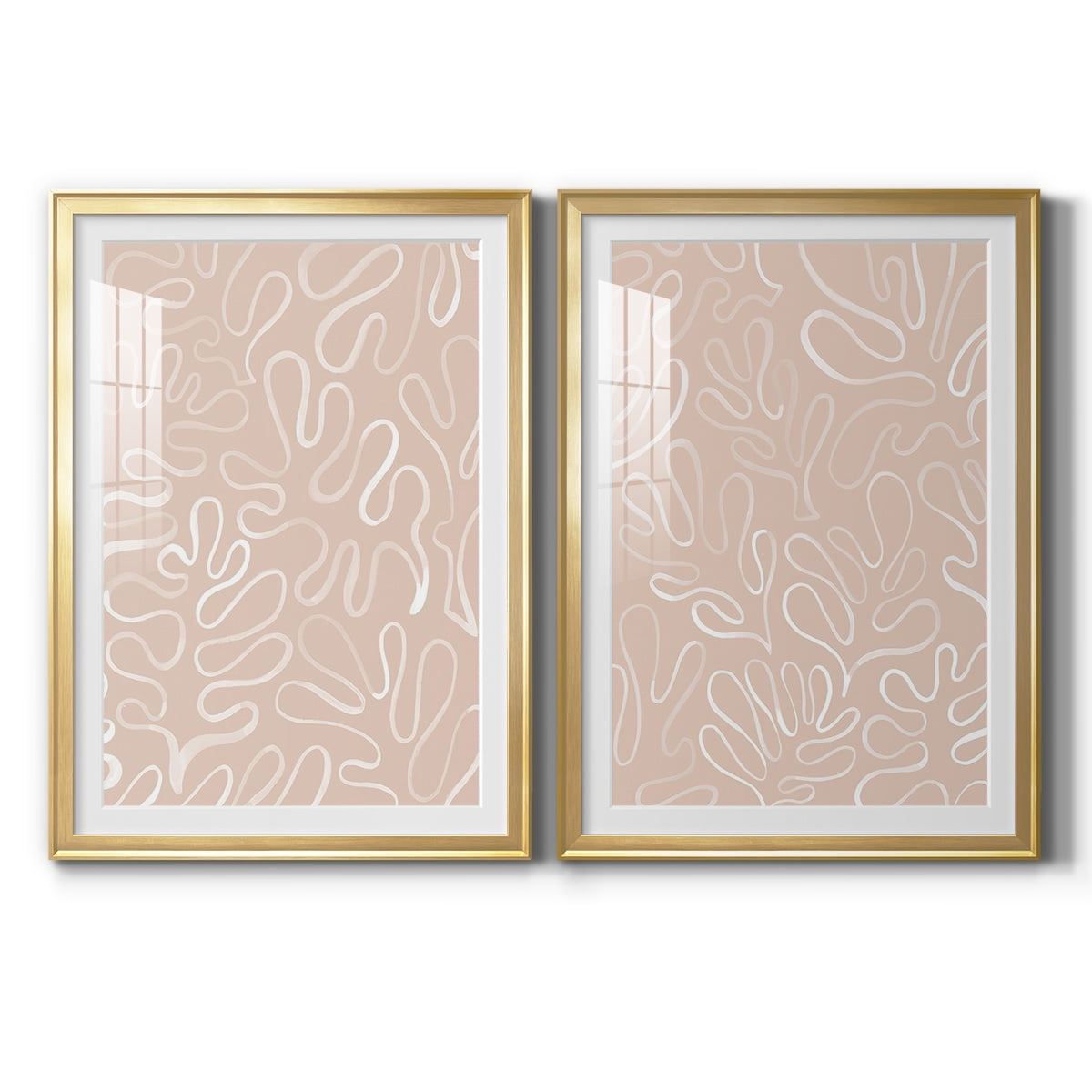 Wexford Home Matisse Pieces III Premium Framed Print, 22.5" x 30.5" - Ready to Hang, Gold (Set of 2)