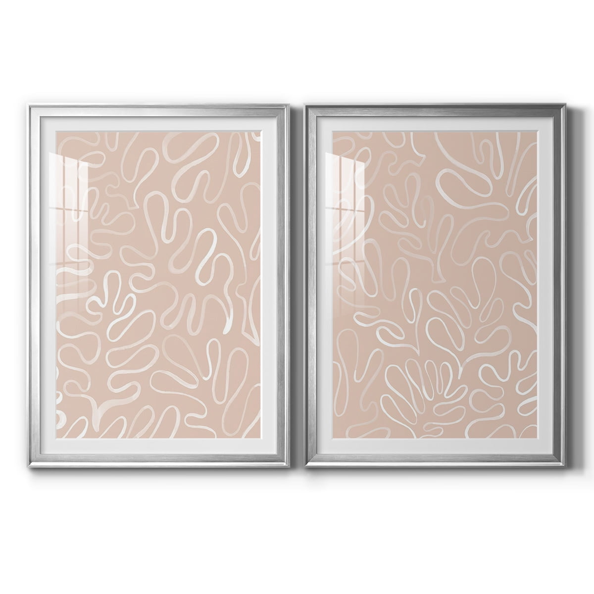 Wexford Home Matisse Pieces III Premium Framed Print, 26.5" x 36.5" - Ready to Hang, Silver (Set of 2)
