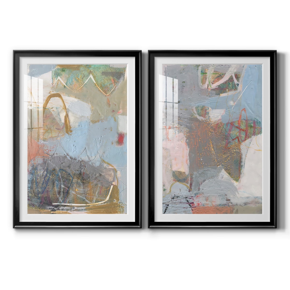 Wexford Home Minim I Premium Framed Print, 18.5" x 24.5" - Ready to Hang, Black (Set of 2)