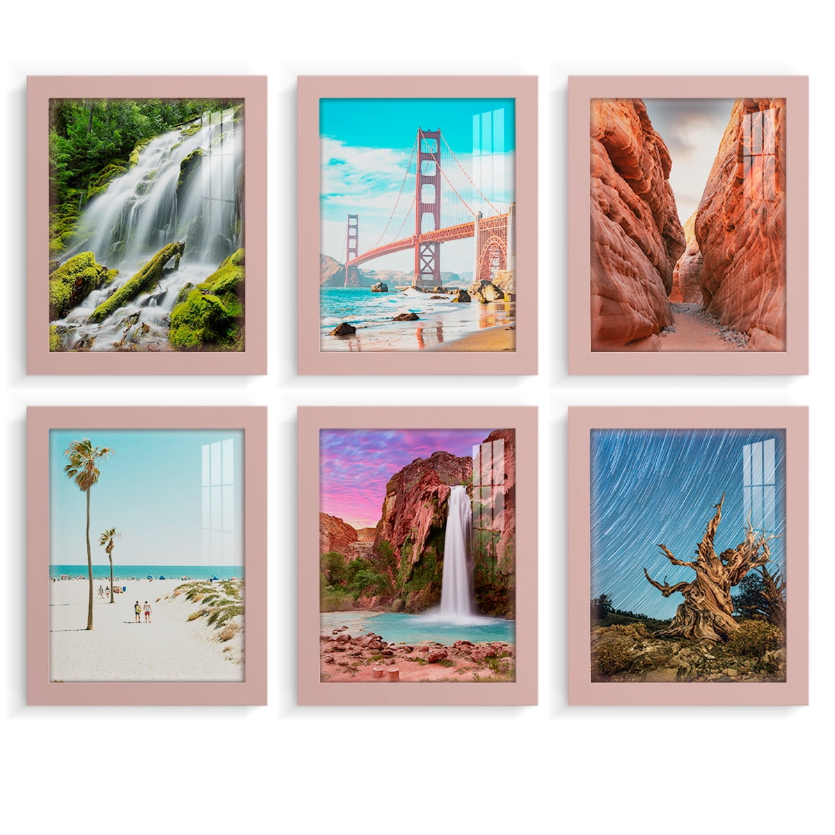 Wexford Home Modern 8" x 10" Pink Picture Frame (Set of 6)