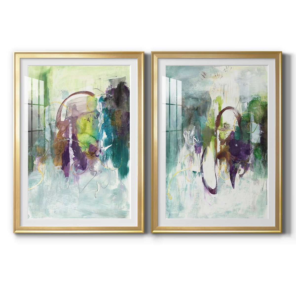 Wexford Home Moving On I Premium Framed Print, 18.5" x 24.5" - Ready to Hang, Gold (Set of 2)