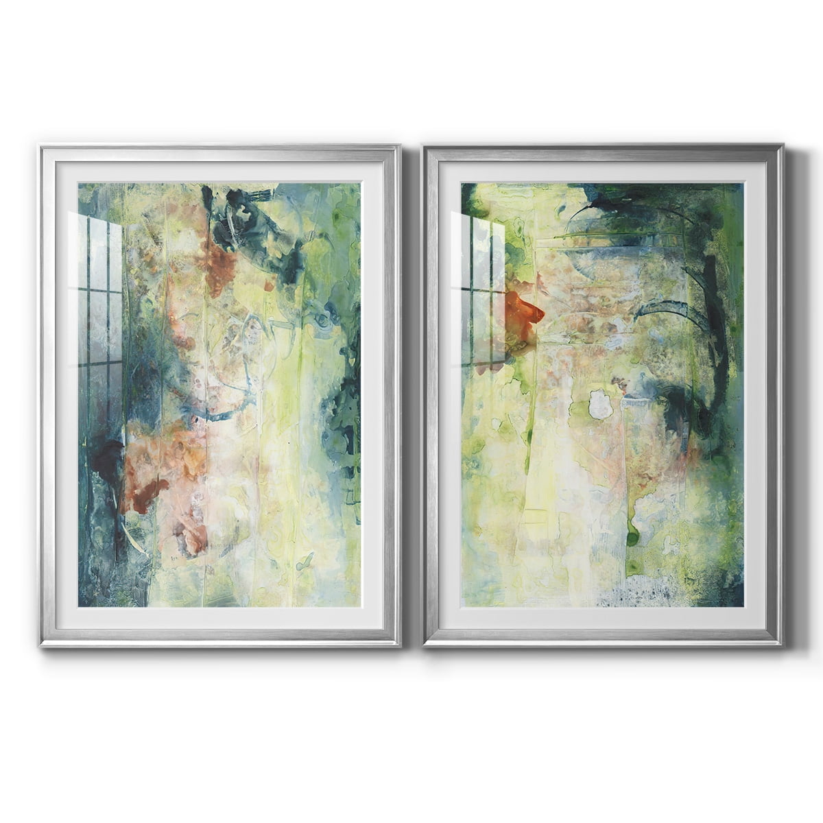 Wexford Home Nature's Elements I Premium Framed Print, 26.5" x 36.5" - Ready to Hang, Silver (Set of 2)