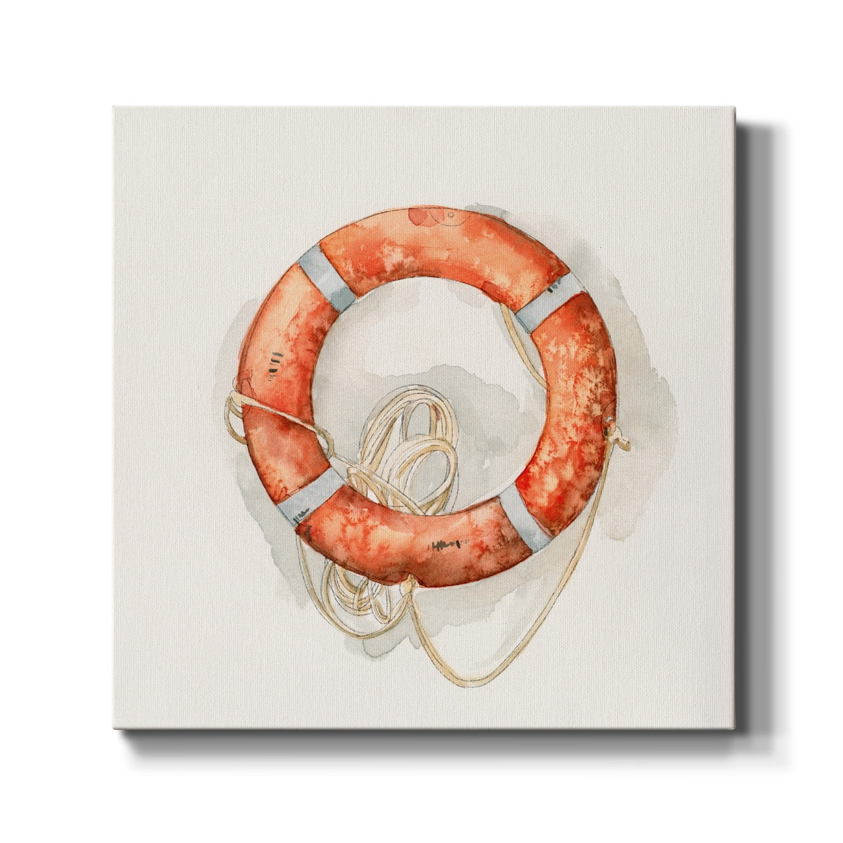 Wexford Home Nautical Safety I-Premium Gallery Wrapped Canvas, 16" x 16" - Ready to Hang