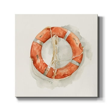 Wexford Home Nautical Safety II-Premium Gallery Wrapped Canvas, 10" x 10" - Ready to Hang