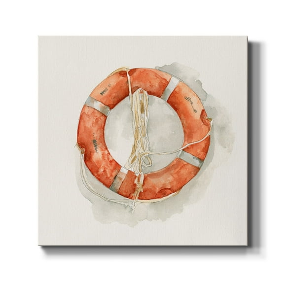 Wexford Home Nautical Safety II-Premium Gallery Wrapped Canvas, 10" x 10" - Ready to Hang