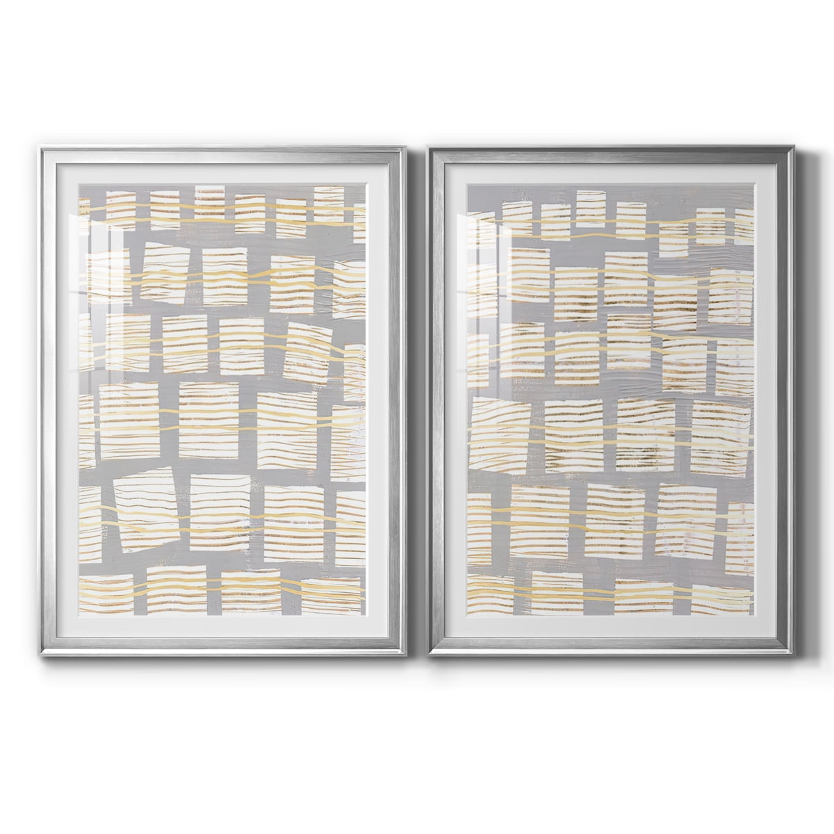 Wexford Home Networks I Premium Framed Print, 30.5" x 42.5" - Ready to Hang, Silver (Set of 2)