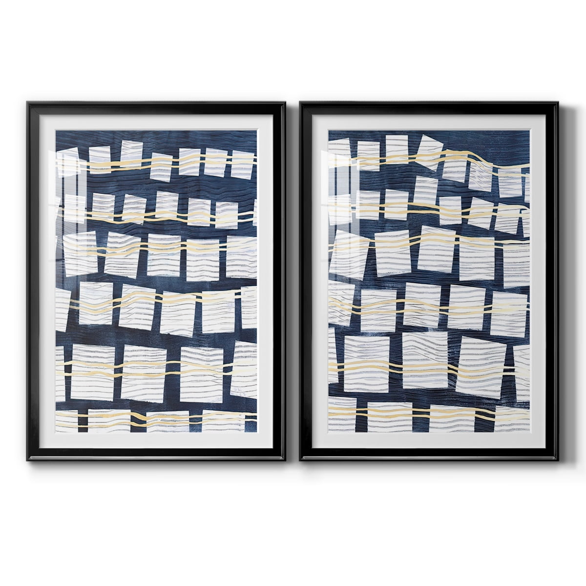 Wexford Home Networks III Premium Framed Print, 18.5" x 24.5" - Ready to Hang, Black (Set of 2)