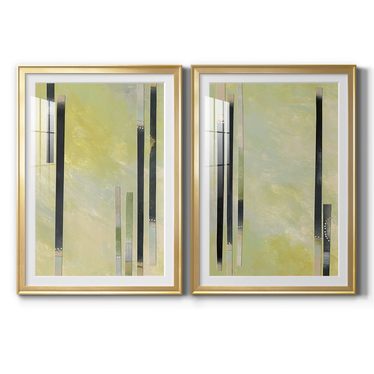 Wexford Home Neutral Assemblage I Premium Framed Print, 22.5" x 30.5" - Ready to Hang, Gold (Set of 2)