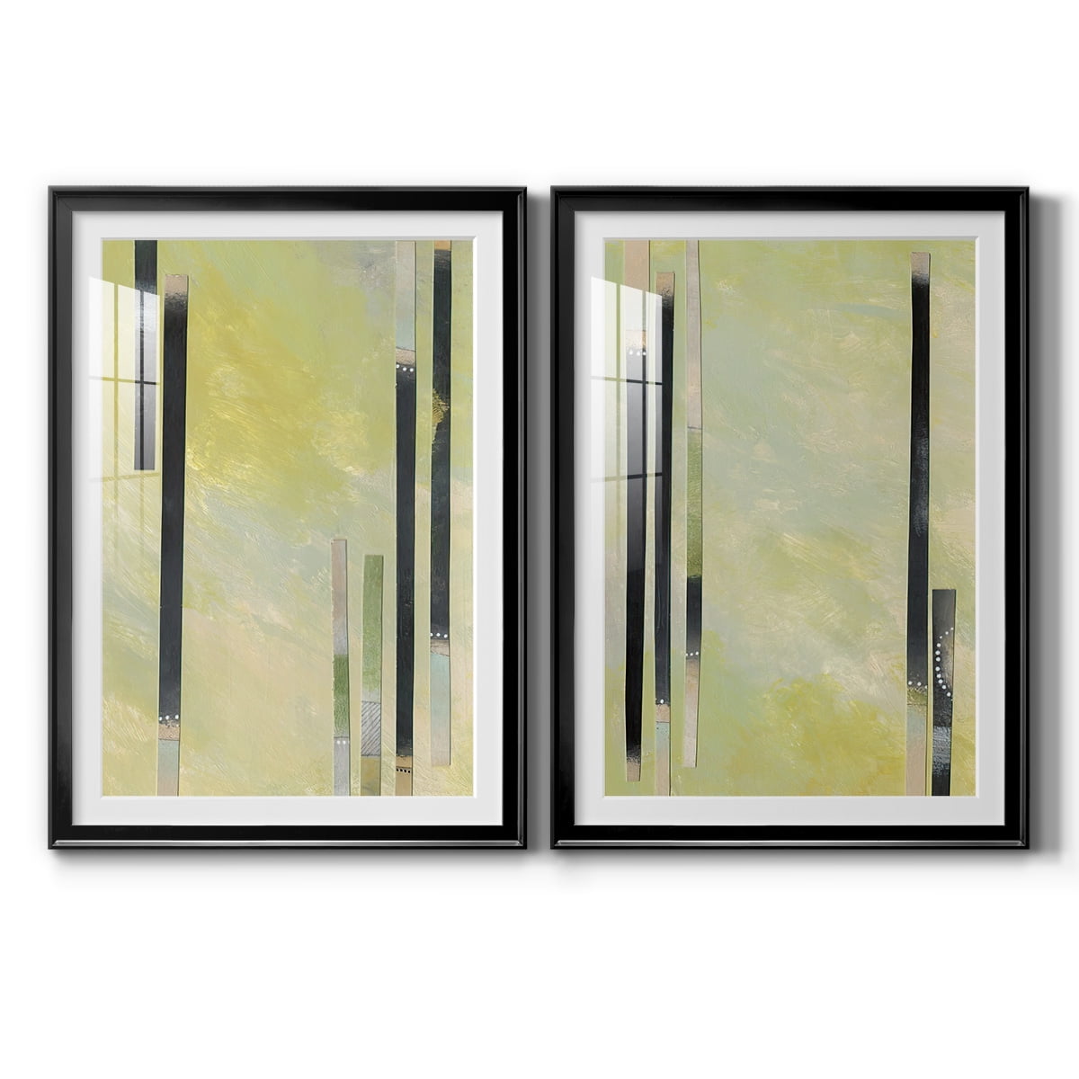Wexford Home Neutral Assemblage I Premium Framed Print, 26.5" x 36.5" - Ready to Hang, Black (Set of 2)