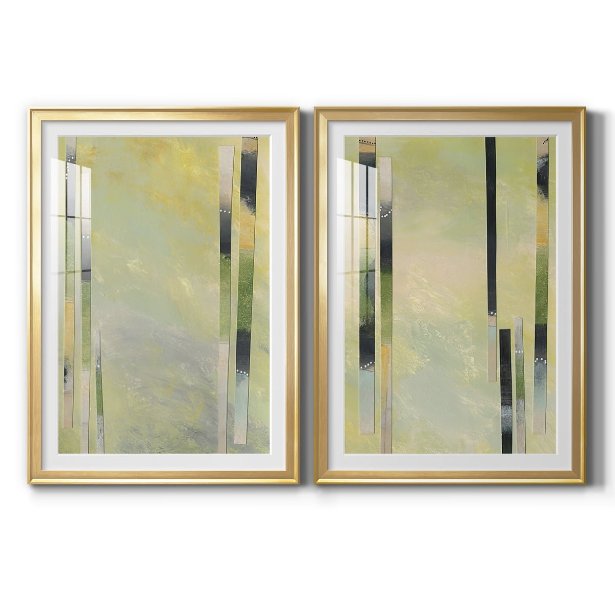 Wexford Home Neutral Assemblage III Premium Framed Print, 18.5" x 24.5" - Ready to Hang, Gold (Set of 2)