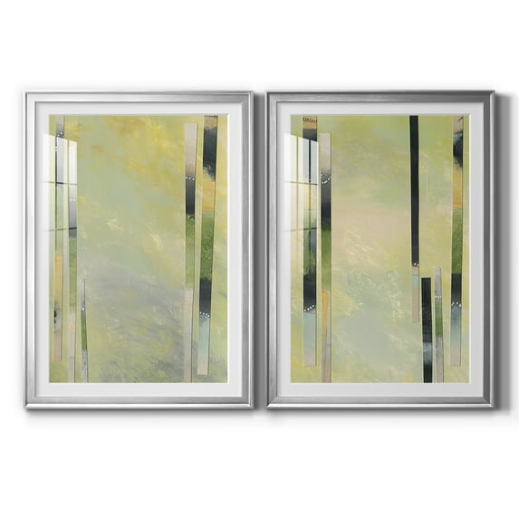 Wexford Home Neutral Assemblage III Premium Framed Print, 26.5" x 36.5" - Ready to Hang, Silver (Set of 2)