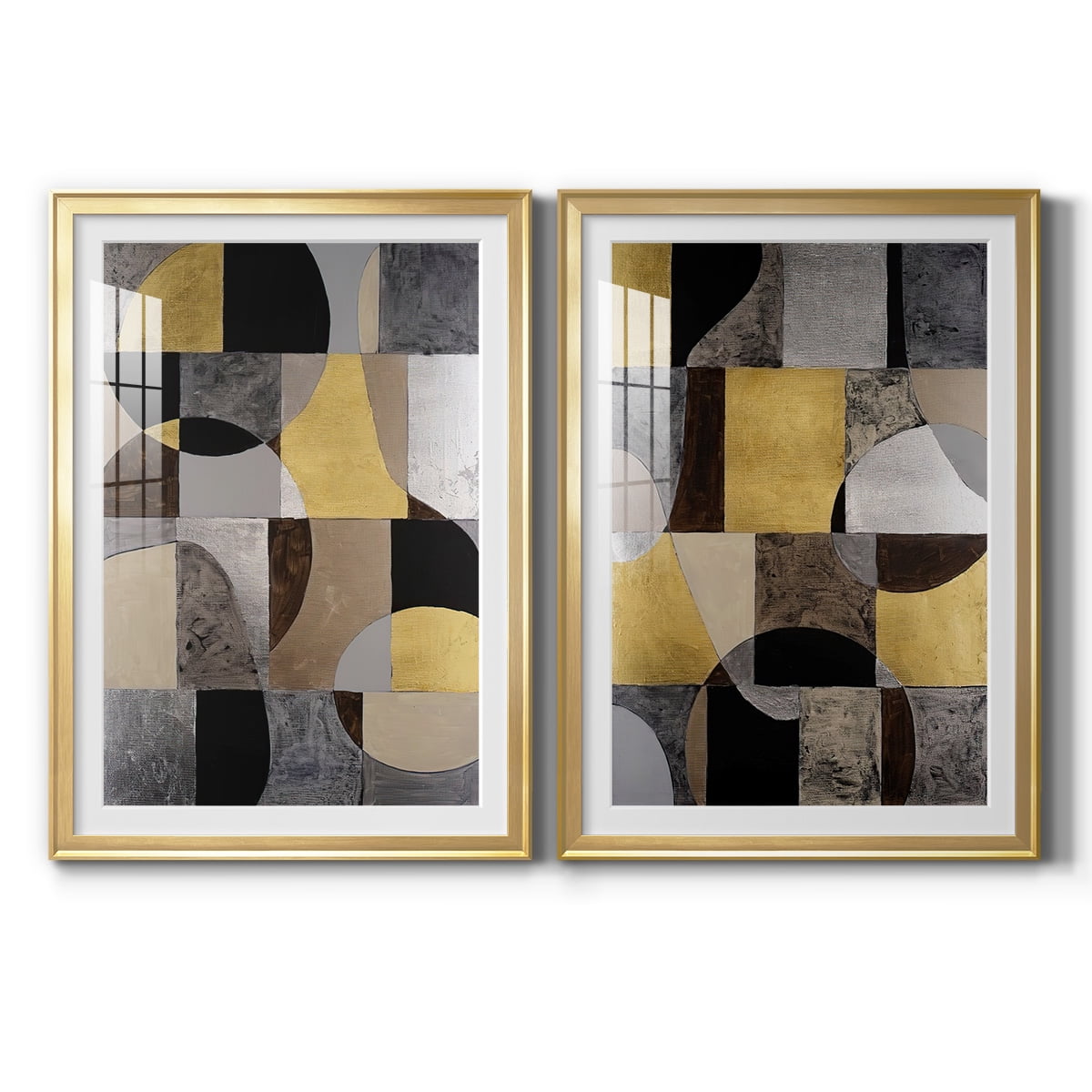 Wexford Home Neutral Framework I Premium Framed Print, 26.5" x 36.5" - Ready to Hang, Gold (Set of 2)