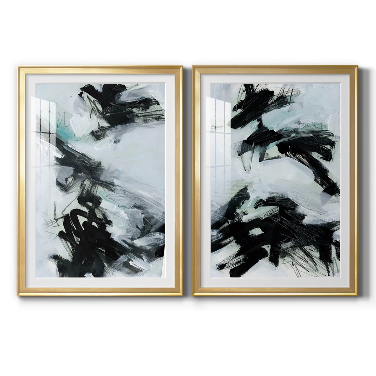 Wexford Home Ocean Current I Premium Framed Print, 18.5" x 24.5" - Ready to Hang, Gold (Set of 2)