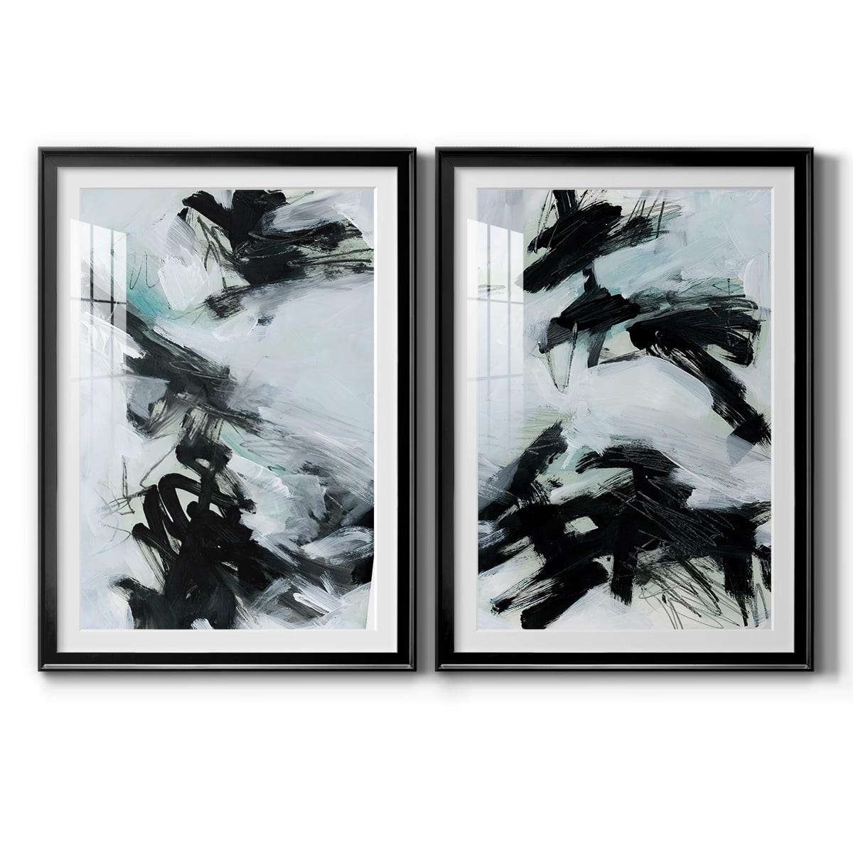 Wexford Home Ocean Current I Premium Framed Print, 26.5" x 36.5" - Ready to Hang, Black (Set of 2)