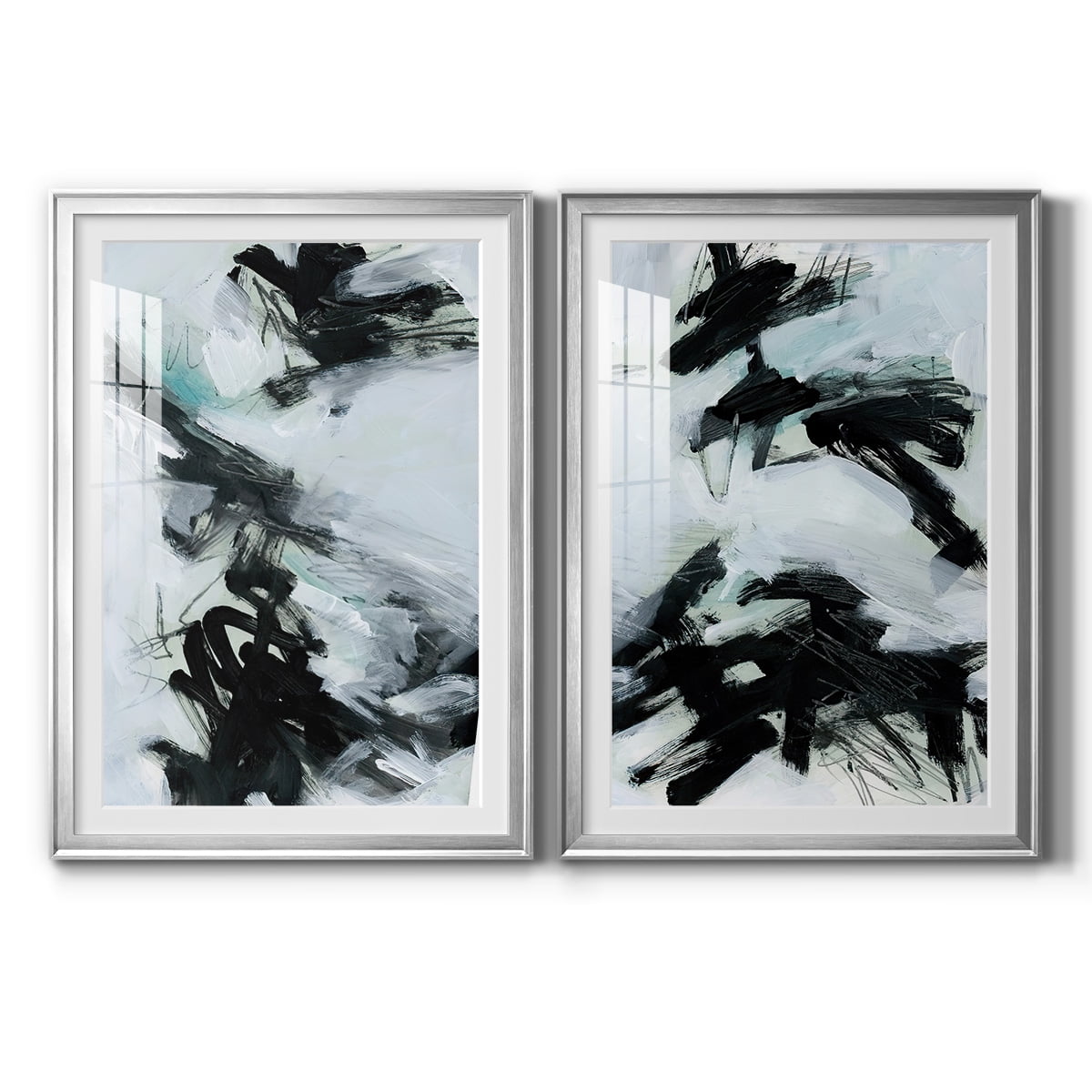 Wexford Home Ocean Current I Premium Framed Print, 30.5" x 42.5" - Ready to Hang, Silver (Set of 2)