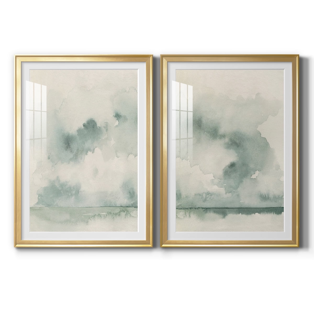 Wexford Home Ocean Impression I Premium Framed Print, 22.5" x 30.5" - Ready to Hang, Gold (Set of 2)