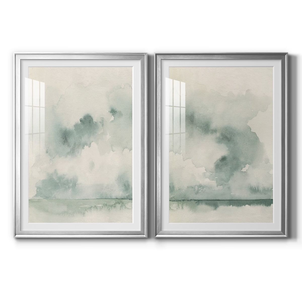 Wexford Home Ocean Impression I Premium Framed Print, 26.5" x 36.5" - Ready to Hang, Silver (Set of 2)