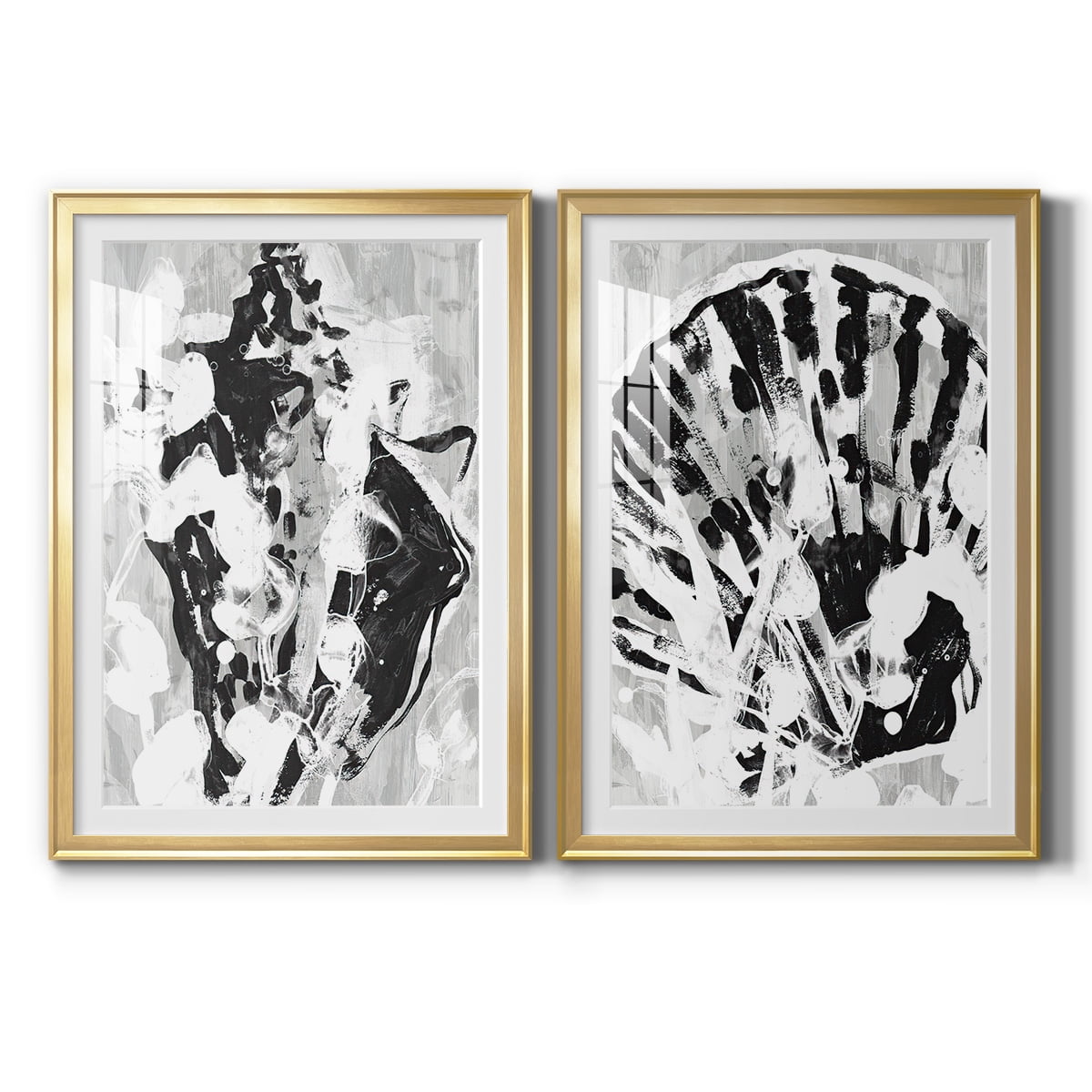 Wexford Home Ocean Inkblot I Premium Framed Print, 26.5" x 36.5" - Ready to Hang, Gold (Set of 2)