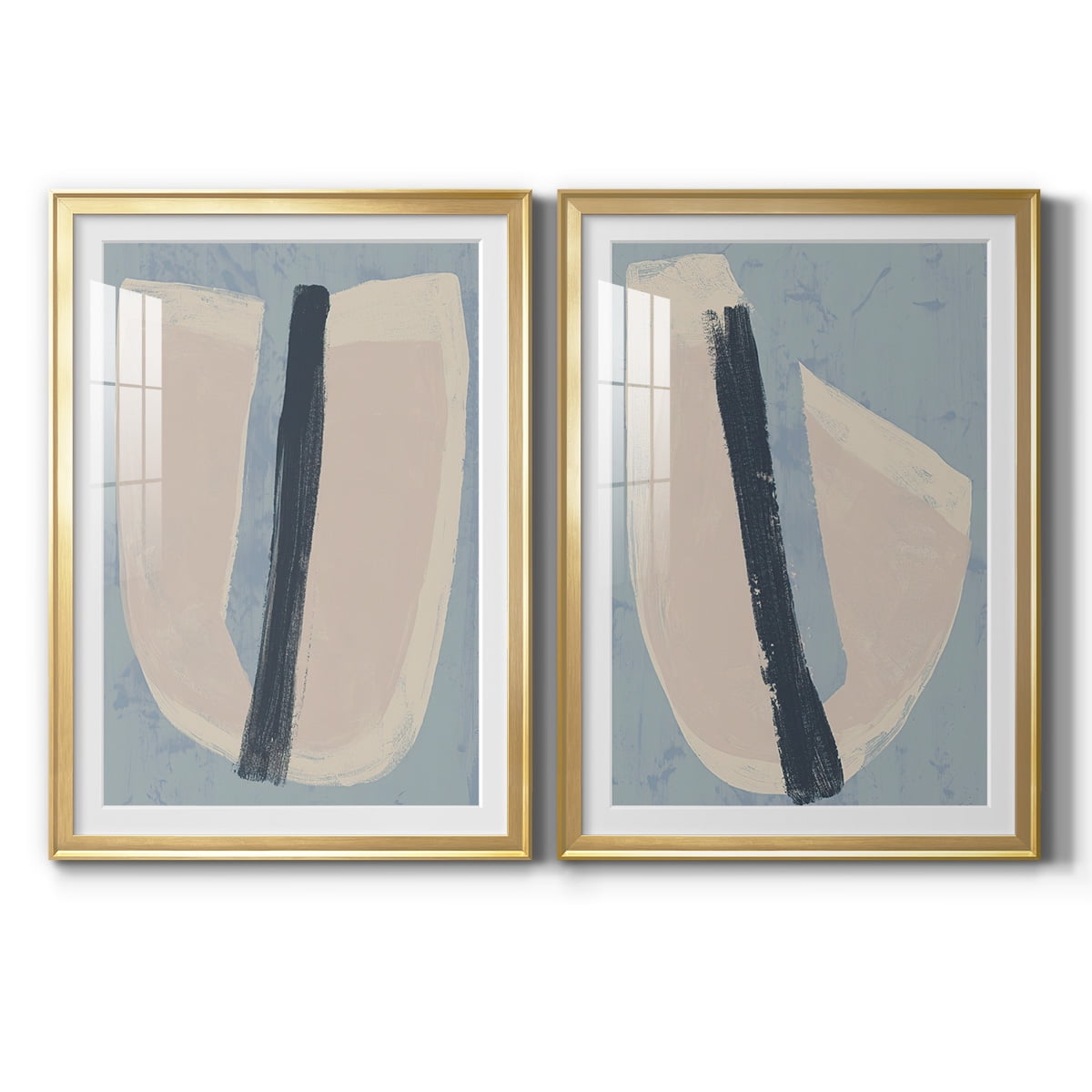 Wexford Home Paper Slice I Premium Framed Print, 18.5" x 24.5" - Ready to Hang, Gold (Set of 2)