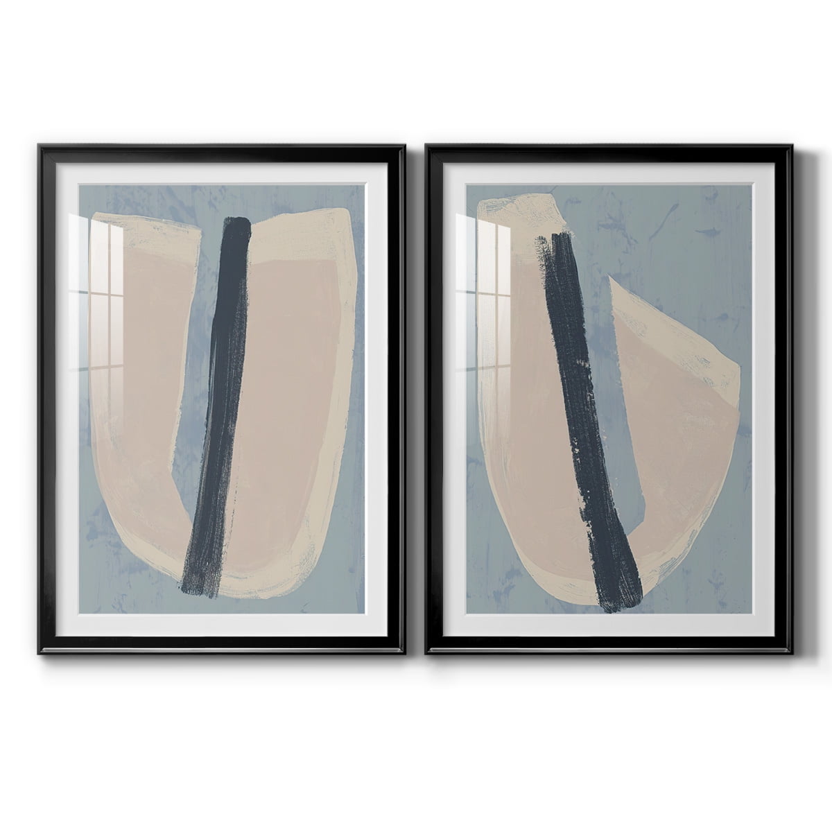 Wexford Home Paper Slice I Premium Framed Print, 22.5" x 30.5" - Ready to Hang, Black (Set of 2)