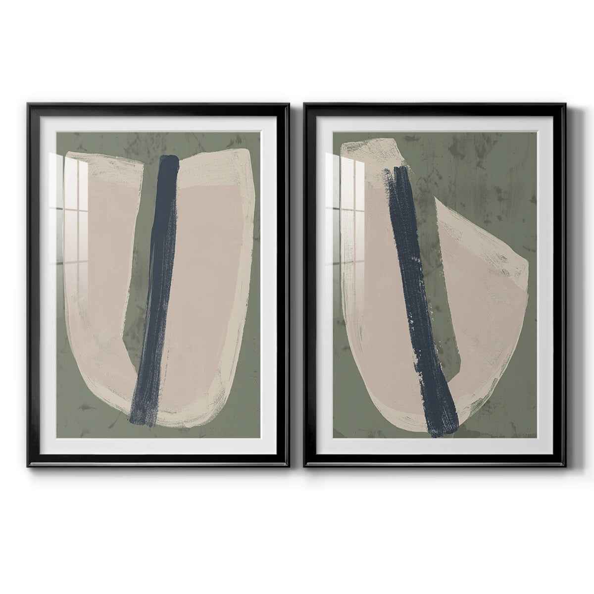 Wexford Home Paper Slice III Premium Framed Print, 18.5" x 24.5" - Ready to Hang, Black (Set of 2)