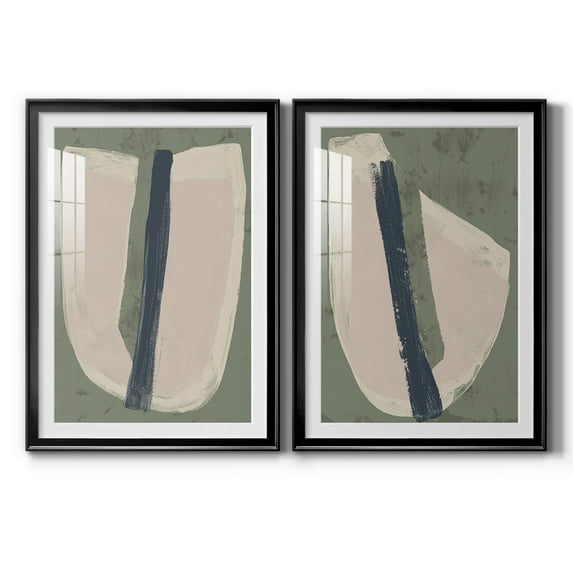 Wexford Home Paper Slice III Premium Framed Print, 22.5" x 30.5" - Ready to Hang, Black (Set of 2)