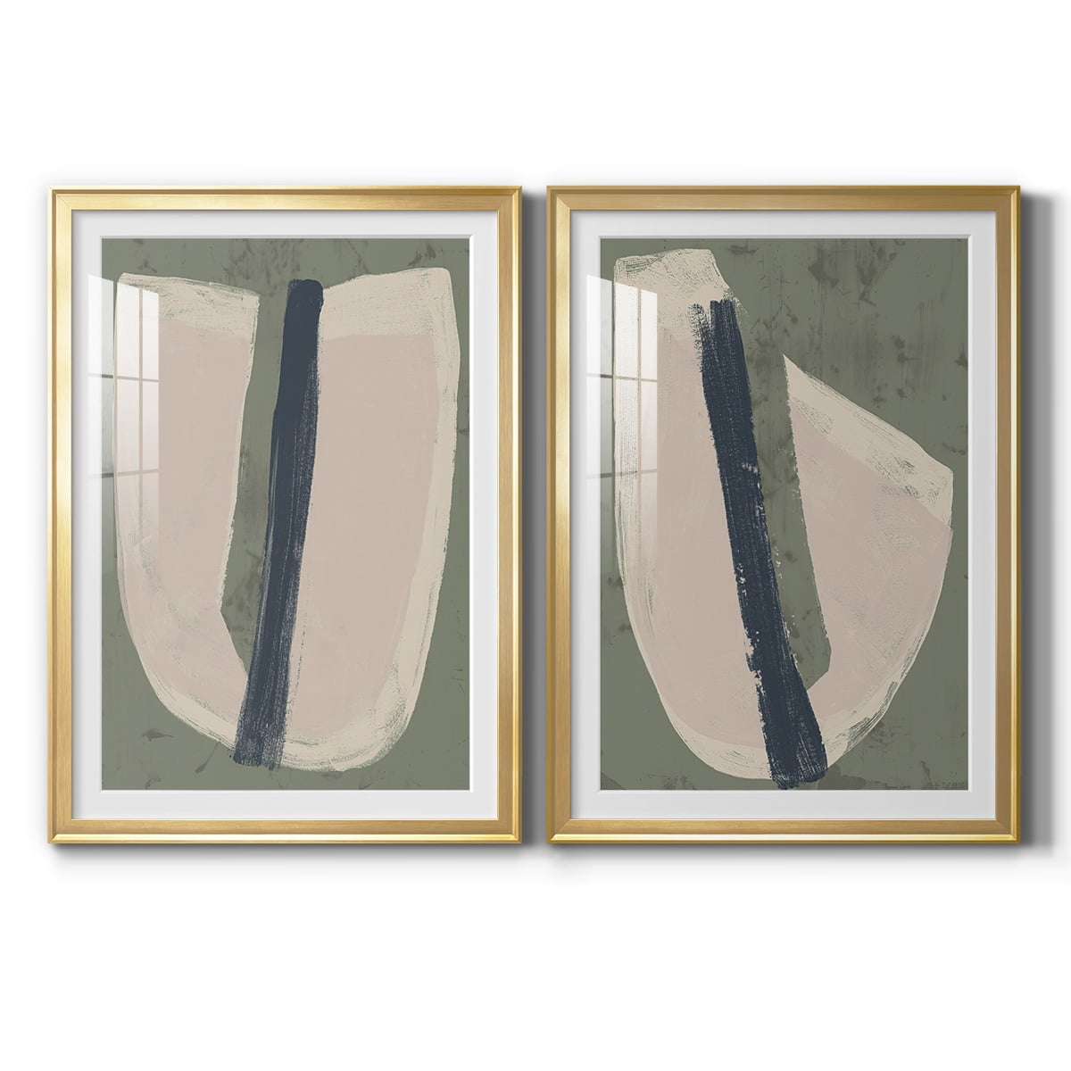 Wexford Home Paper Slice III Premium Framed Print, 26.5" x 36.5" - Ready to Hang, Gold (Set of 2)