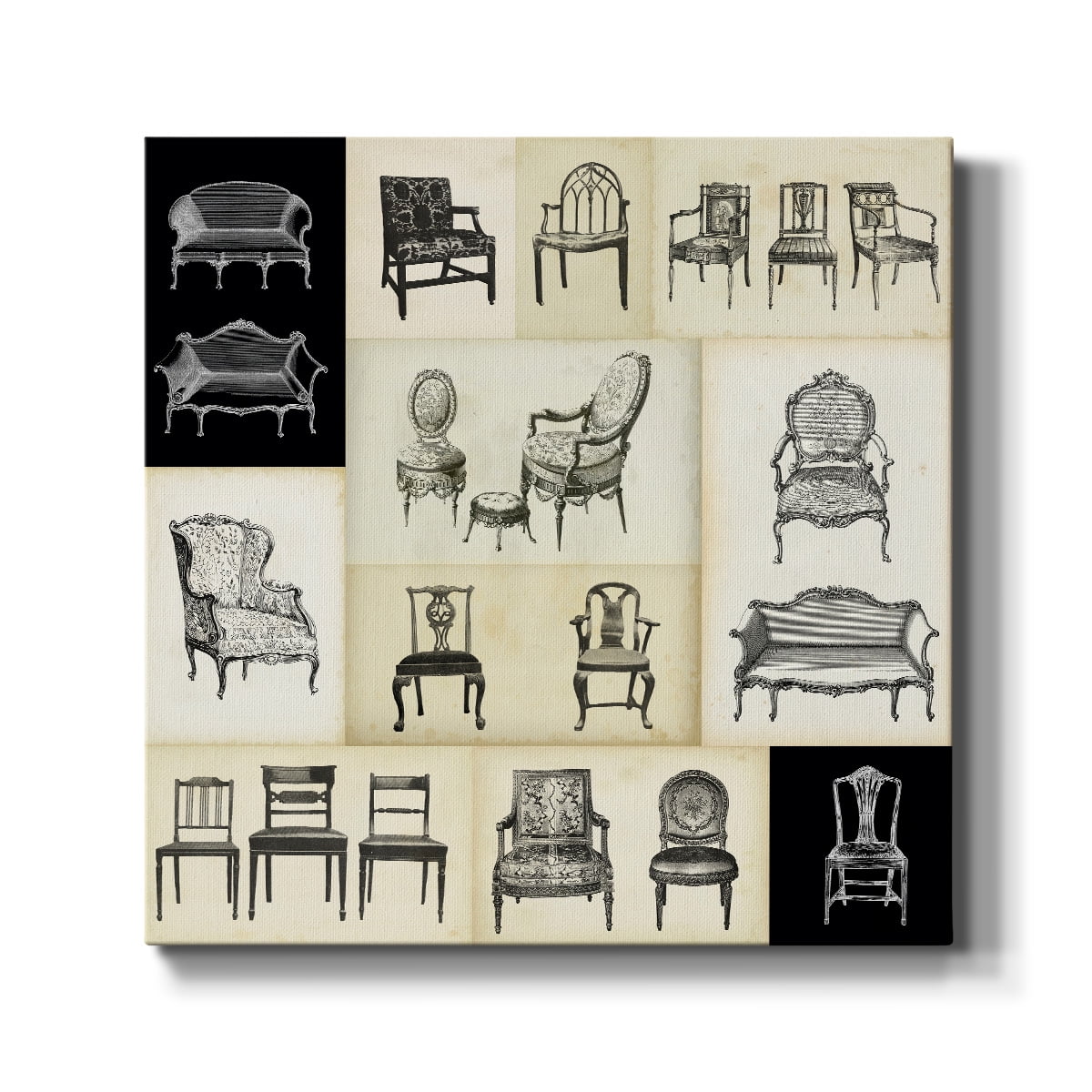 Wexford Home Parlor Tableau I-Premium Gallery Wrapped Canvas, 32" x 32" - Ready to Hang