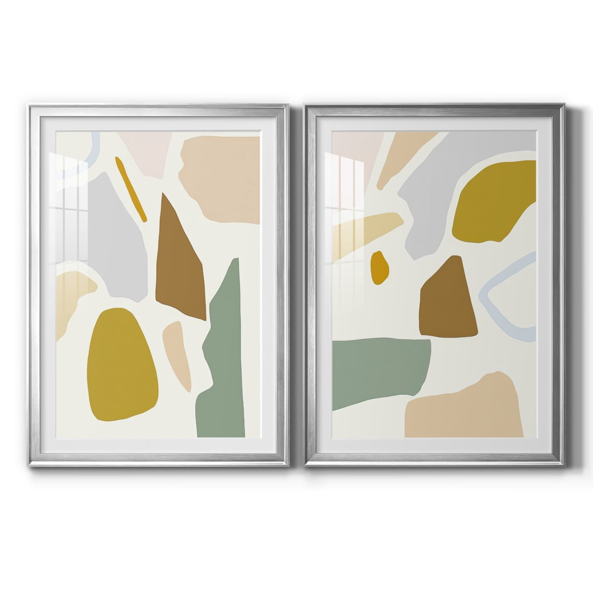 Wexford Home Pastel Splotches I Premium Framed Print, 26.5" x 36.5" - Ready to Hang, Silver (Set of 2)