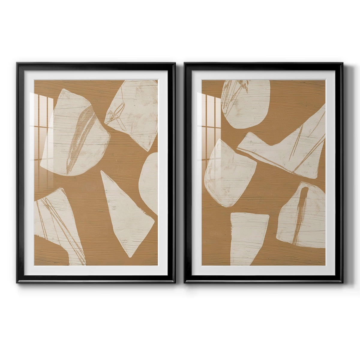 Wexford Home Piecemeal I Premium Framed Print, 18.5" x 24.5" - Ready to Hang, Black (Set of 2)