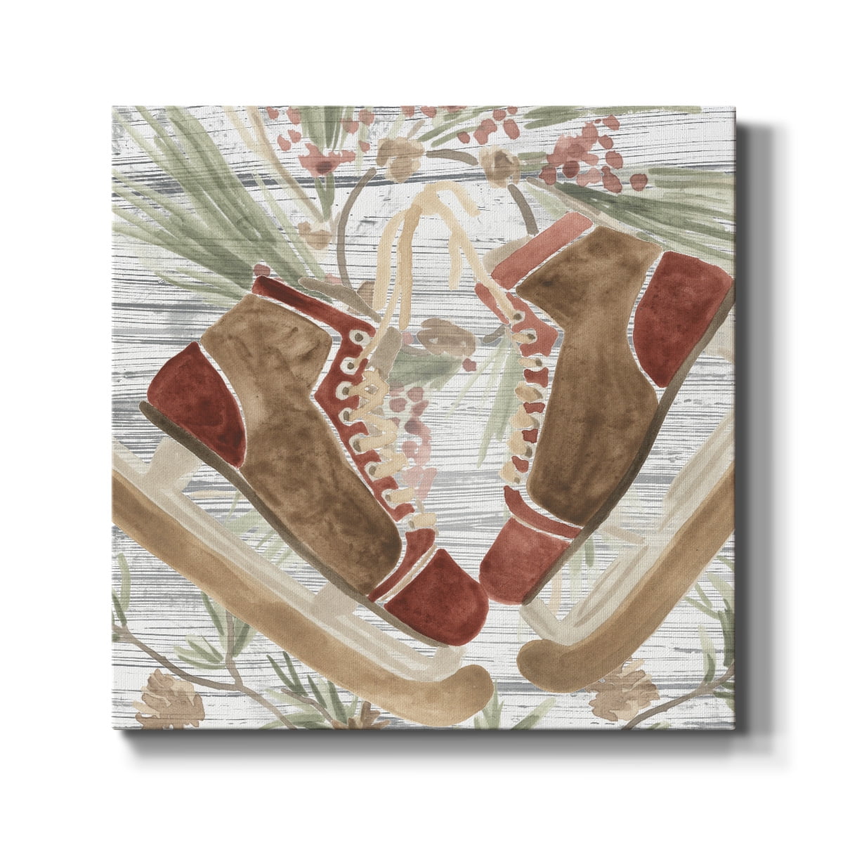 Wexford Home Pinecone Lodge I-Premium Gallery Wrapped Canvas, 16" x 16" - Ready to Hang