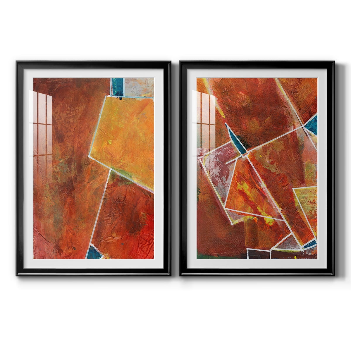 Wexford Home Primary Connection I Premium Framed Print, 22.5" x 30.5" - Ready to Hang, Black (Set of 2)