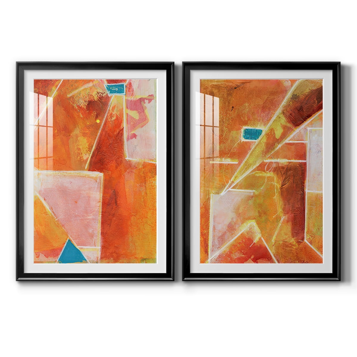 Wexford Home Primary Connection V Premium Framed Print, 18.5" x 24.5" - Ready to Hang, Black (Set of 2)